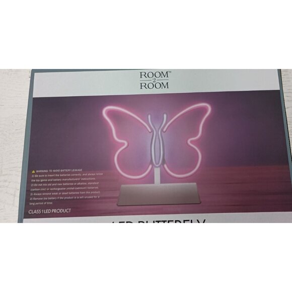Room 2 Room Led Butterfly Pink and Purple Neon Led Light Electric Decorative New - Picture 5 of 6